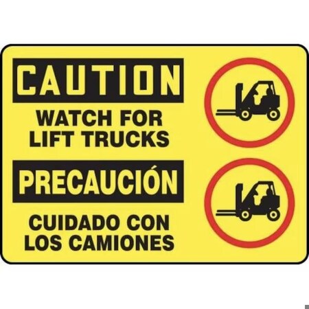 Accuform BILINGUAL OSHA CAUTION Safety Sign SBMVHR685MVS SBMVHR685MVS